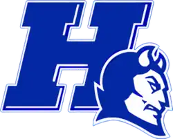 Blue devil and a blue "B"