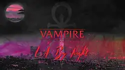 The series' title card, showing an ankh-like symbol and the series' logo atop a picture of the Los Angeles skyline