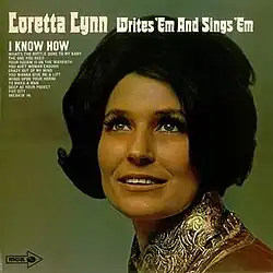 album cover photo of Loretta Lynn with green background
