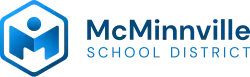 Stylized "M" inside a hexagon that also is a child reading