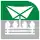 Pictogram of Plaza Aragón metro station. It features the silhouette of a stand of pots in a tianguis, an open-air market.