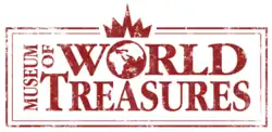 Red logo that has a stamped appearance where the "O" in World is a globe with a crown