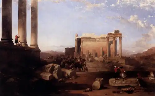 Ruins of the Temple of the Sun at Baalbec by David Roberts