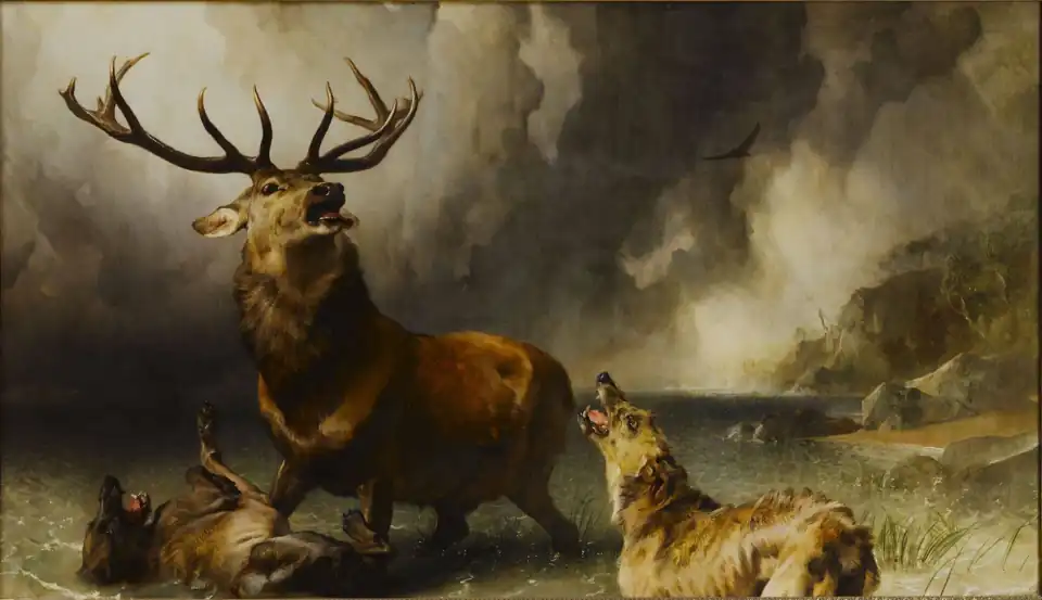 Stag at Bay by Edwin Landseer
