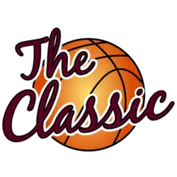 Consisting of "The Classic" in cursive in front of a basketball