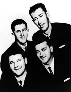 Clockwise from bottom left: Warren Lucas, Noel Widerberg, Ian "Peewee" Wilson, Brian Perkins in 1959